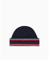 A|X Armani Exchange Men's Logo Tape Beanie Cap