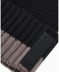 A|X Armani Exchange Men's Cozy Lab Color Block Beanie Cap