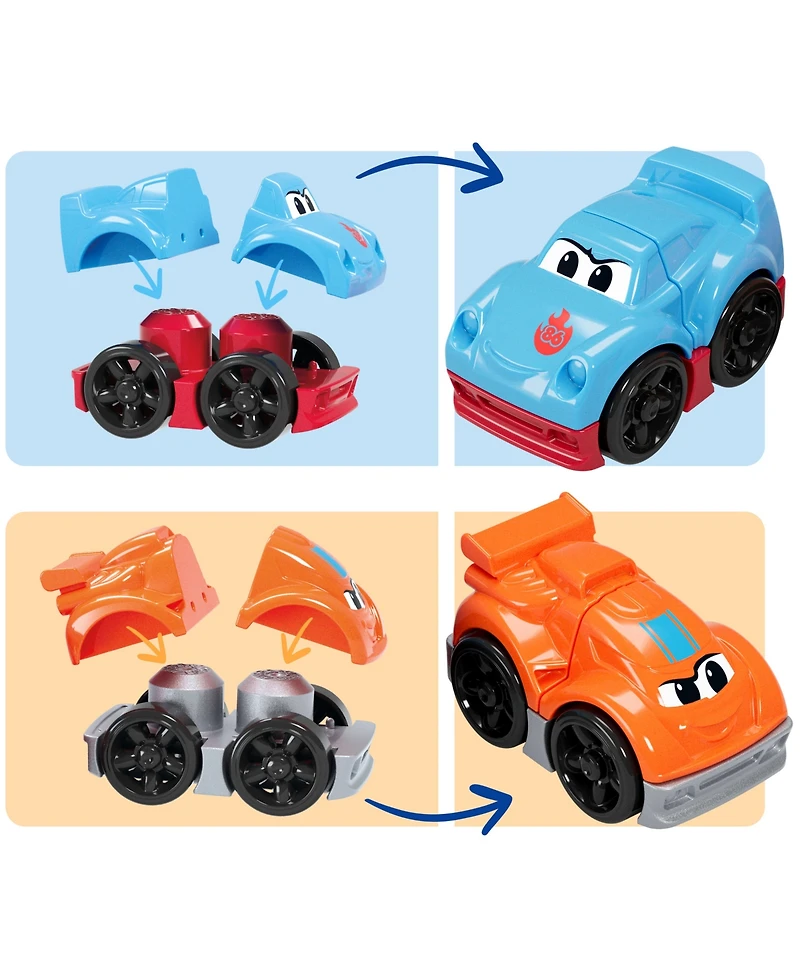 Mega Bloks First Builders Build and Race Rig Toy Blocks, 19 Pieces