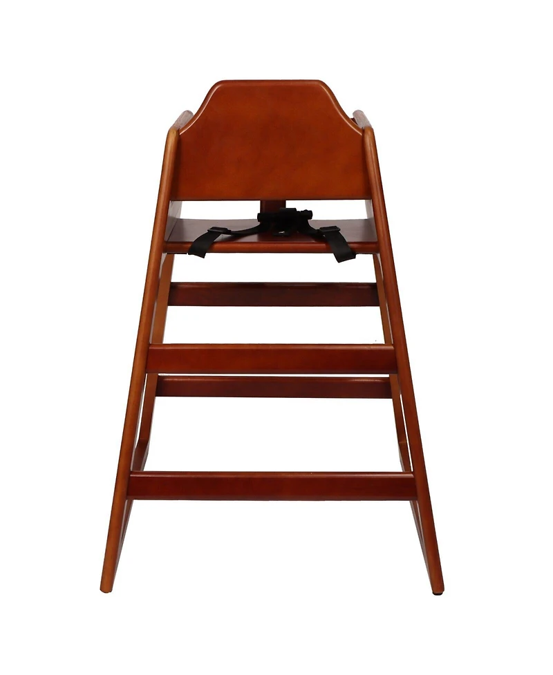 Jujabu Walnut Solid Wood Double Feeding Eat and Grow Portable High Easy to Clean Baby Booster Chair