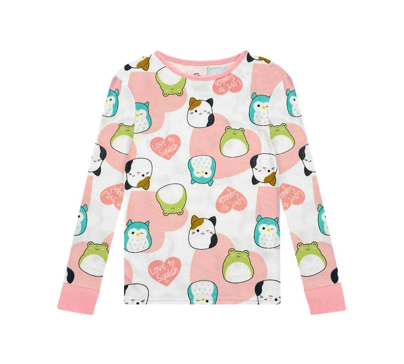 Squishmallow Girls 4-10 4-Piece Bunny Fleece Tight Fit Pajama Set