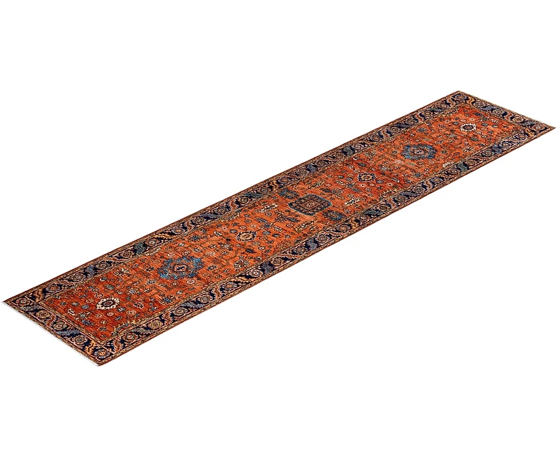 Adorn Hand Woven Rugs Serapi M1982 2'9"x12'11" Runner Area Rug
