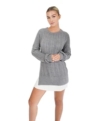 Belle & Bloom Women's At Last Cable Knit Jumper with Slit