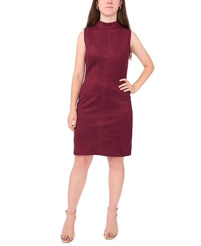 Msk Petite Suede Sleeveless Midi Dress
