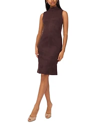 Msk Petite Suede Sleeveless Midi Dress