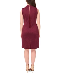Msk Petite Suede Sleeveless Midi Dress