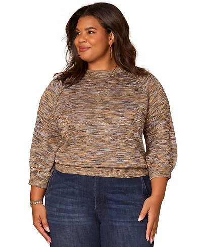 Democracy Plus Blouson Round-Neck Sweater