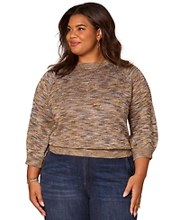Democracy Plus Blouson Round-Neck Sweater