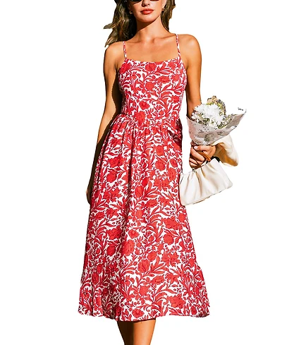 Cupshe Women's Save the Date Floral Midi Beach Dress