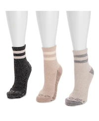 Muk Luks Women's Dream Step Cozy Mini Crew Sock