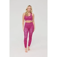 Oosc Women's Infinite High Waisted Leggings - Pink Leopard