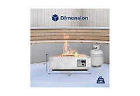 SereneLife Propane Gas Fire Pit Table