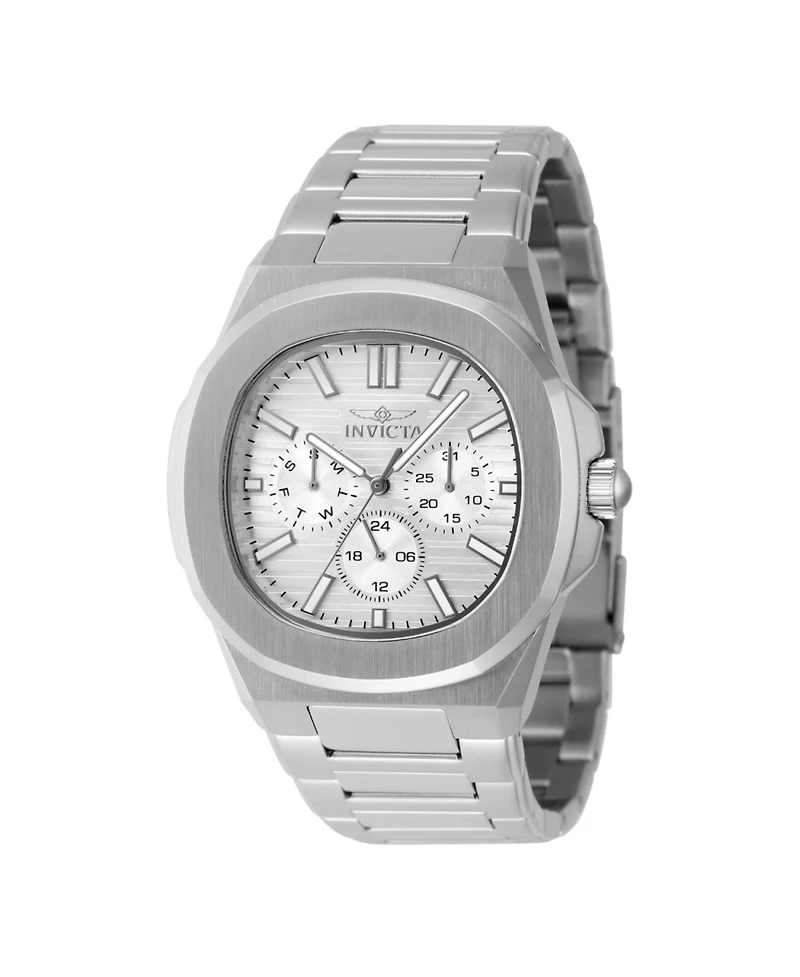 Invicta Men's 48324 Speedway Quartz 3 Hand Silver Dial Watch