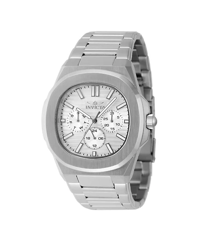 Invicta Men's Speedway Quartz 3 Hand Silver Dial Watch