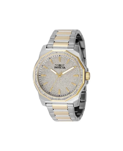 Invicta Men's Speedway Quartz 3 Hand Silver Dial Watch