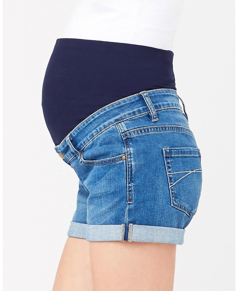 Ripe Maternity Maternity Blue Denim Shorty Shorts