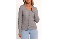 Petal and Pup Women's Quay Button Front Cardigan - Heather Grey