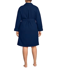 Lands' End Women's Plus Cotton Terry Knee Length Spa Bath Robe