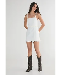 Nasty Gal Women's Ruched Strap Ruffle Tailored Mini Dress