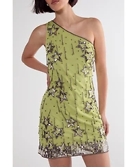 Nasty Gal Women's Tassel One Shoulder Sequin Mini Dress