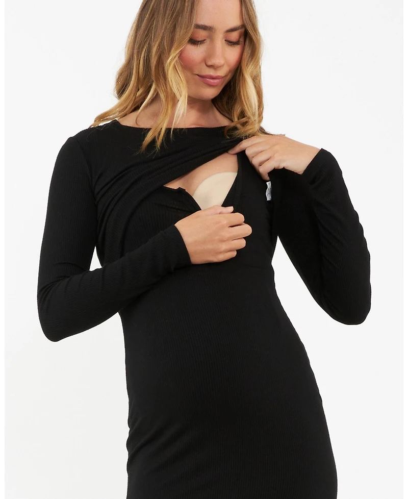 Ripe Maternity Penny Double Up Nursing Set Black - Comfortable and Versatile
