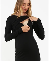 Ripe Maternity Penny Double Up Nursing Set Black - Comfortable and Versatile
