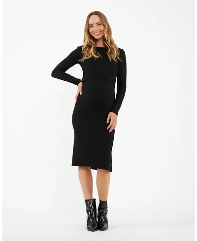 Ripe Maternity Penny Double Up Nursing Set Black - Comfortable and Versatile
