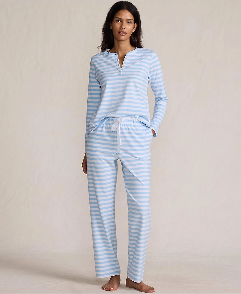 Lands' End Women's Knit 2 Piece Pajama Set