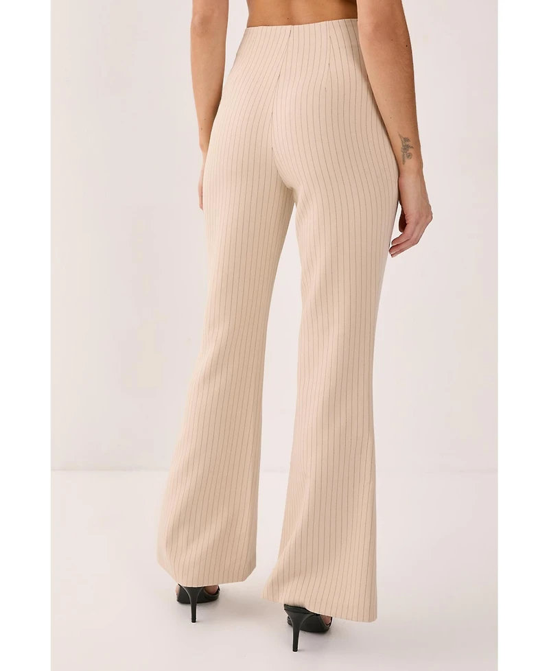 Nasty Gal Women's Lace Trim Tailored Flared Pants