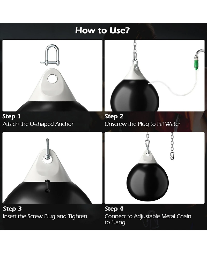 Akiudex Water Filled Punching Bag for Boxing Training