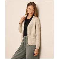 Pact Women's Organic Cotton Classic Fine Knit V-Neck Cardigan