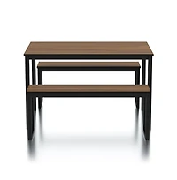 Enitial Star Caritina Wood 3-Piece Counter Height Dining Set