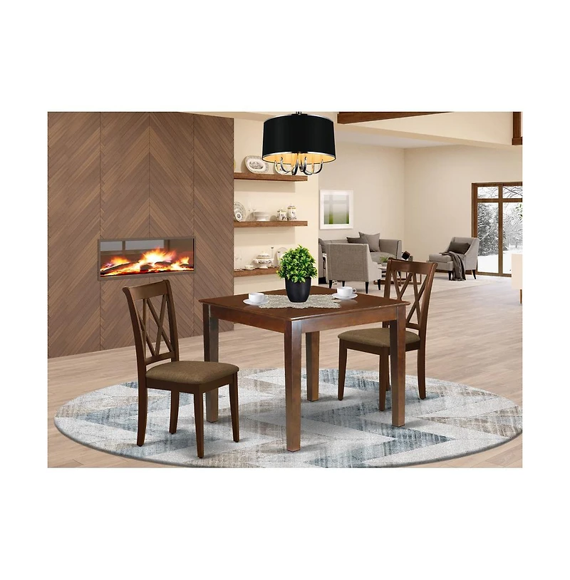 East West Furniture Dining Room Set Mahogany