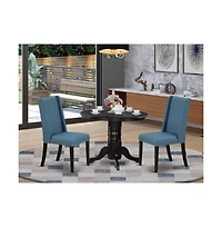 East West Furniture Dining Room Set Black