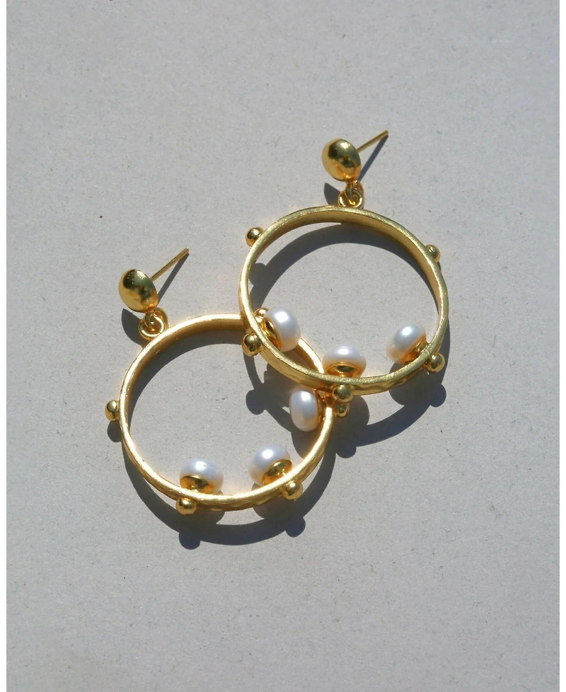 Ottoman Hands Aristea Bead Hoop Earrings
