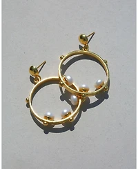 Ottoman Hands Aristea Bead Hoop Earrings
