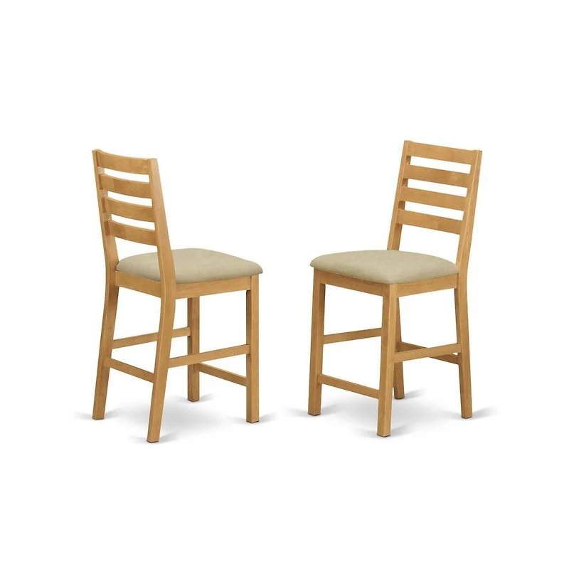 East West Furniture EDCF5-oak-c 5 Pc Dining counter height set - high top Table and 4 counter height Dining chair.