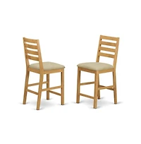 East West Furniture EDCF5-oak-c 5 Pc Dining counter height set - high top Table and 4 counter height Dining chair.