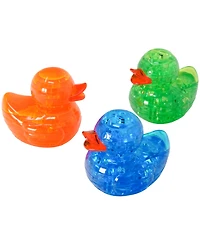 AreYouGame.com 3D Crystal Puzzle Deluxe Rubber Ducks 3-Pack, 129 Pieces
