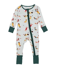 Leveret Baby Footed Bamboo Pajamas, Dogs Print, Matching Family Christmas Pajamas