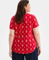 Style & Co Plus Perfect Short-Sleeve T-Shirt, Macy's Exclusive
