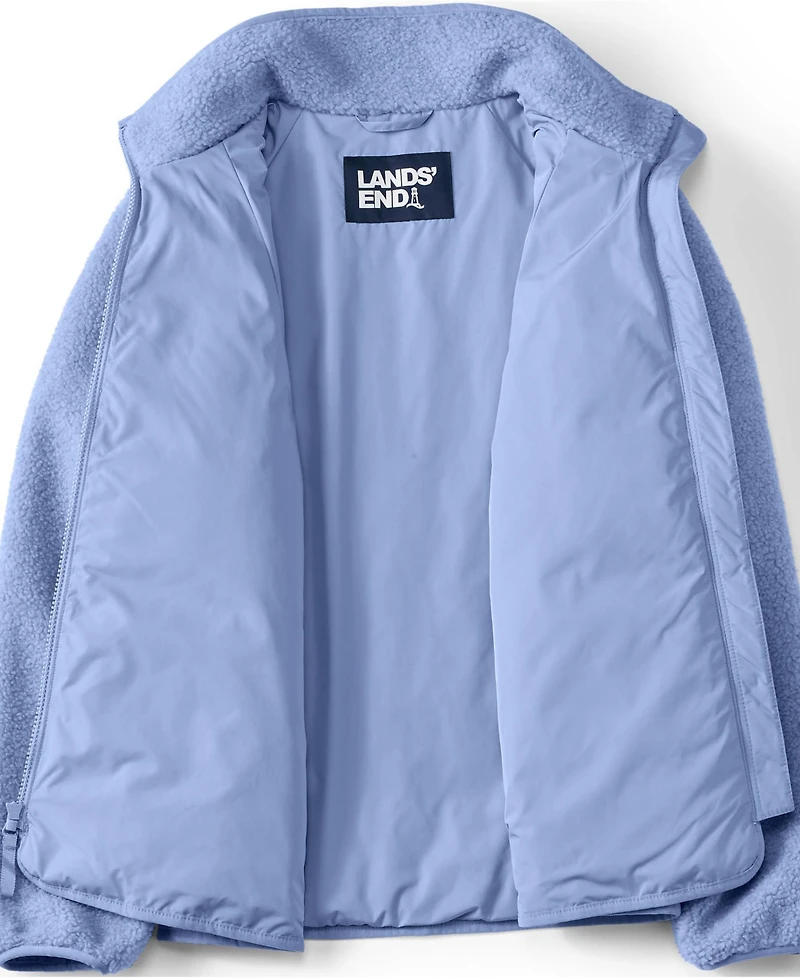 Lands' End Women's Mixed Media High Pile Fleece Jacket