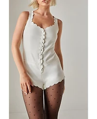 Nasty Gal Women's Button Front Tailored Romper Playsuit