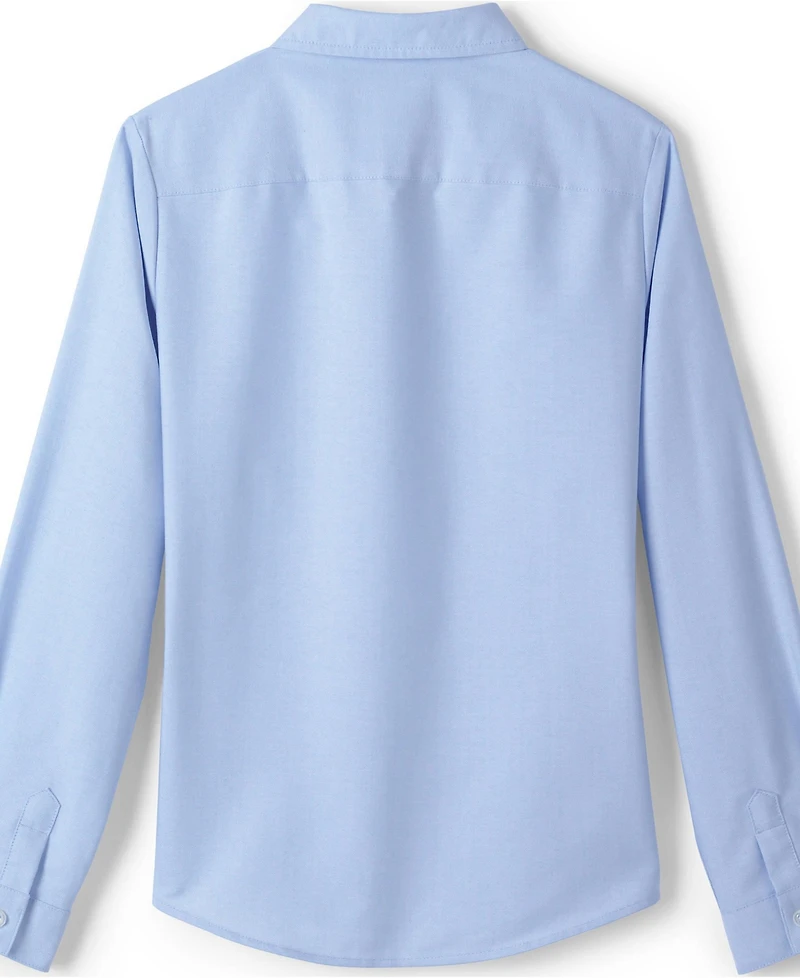 Lands' End Girls Long Sleeve Oxford Dress Shirt