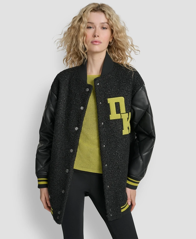 Dkny Women's Long Sleeve Button Front Jacket