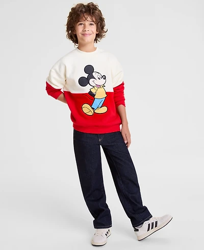 Disney | Macy's Kids Xs-xl Mickey Mouse Crewneck Sweatshirt, Exclusive