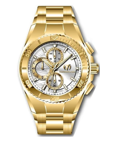 Technomarine Men's Tm-224022 Manta Chronograph Gmt Quartz Silver Dial Watch