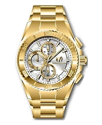 Technomarine Men's Tm-224022 Manta Chronograph Gmt Quartz Silver Dial Watch