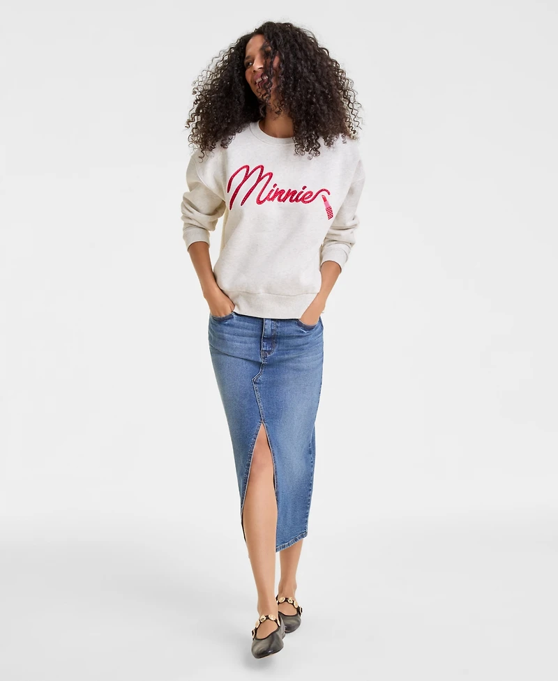 Disney | Macy's Women's Minnie Mouse Sweatshirt Embellished with Crystals by Swarovski, Exclusive