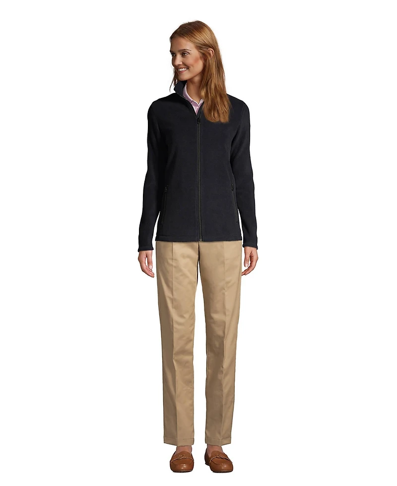 Lands' End Women's Full-Zip Mid-Weight Fleece Jacket